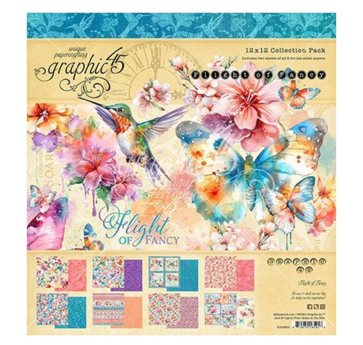12x12 Sheet Pack.  Includes 2 each of 8 double-sided papers. 16 sheets.