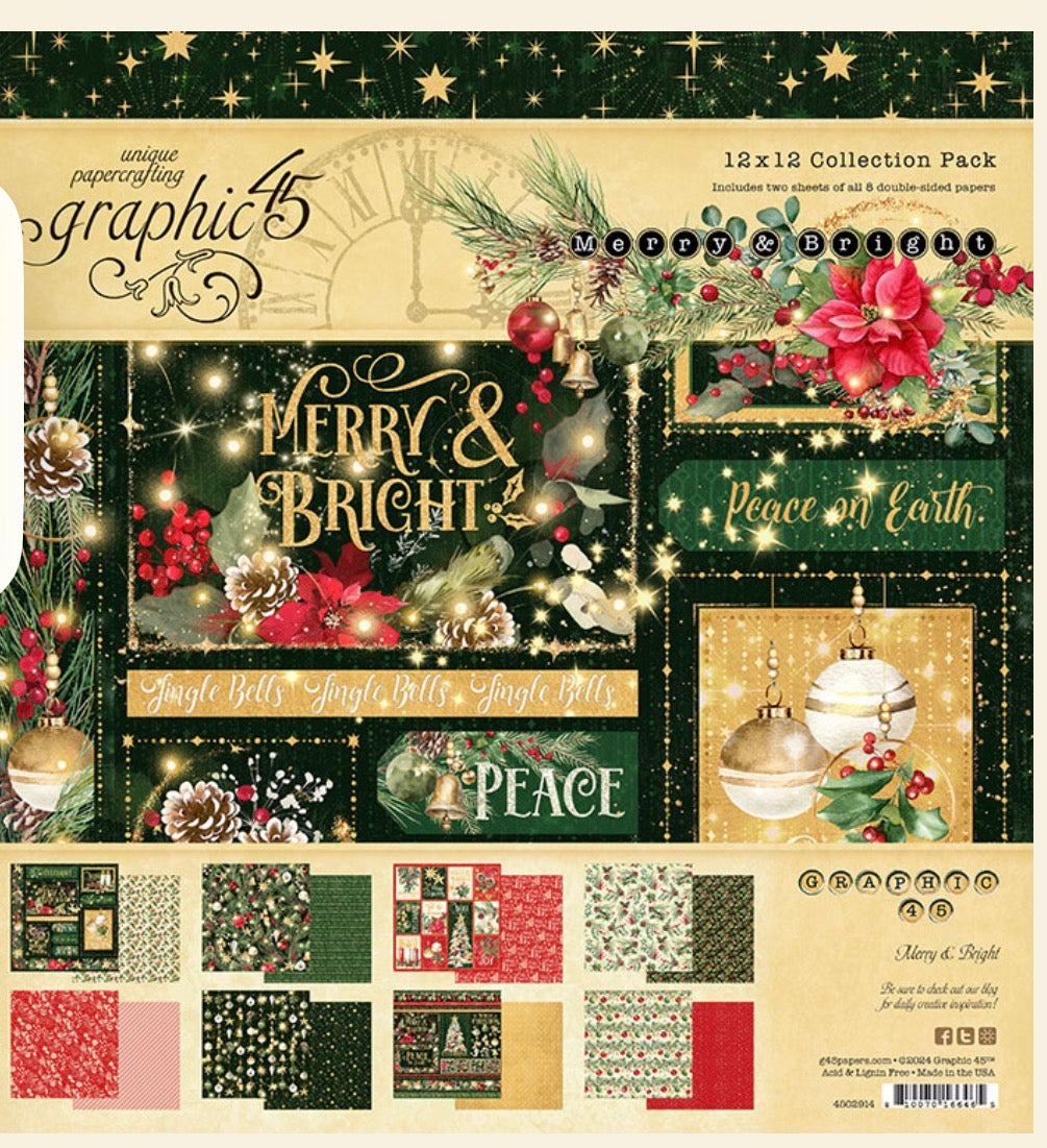 12 x 12 Collection Pack 2 each of 8 designs. 16 sheets.