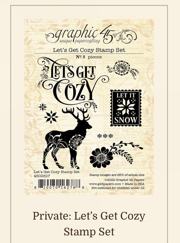 8 set stamp set on a 3-1/4" x 5" backer