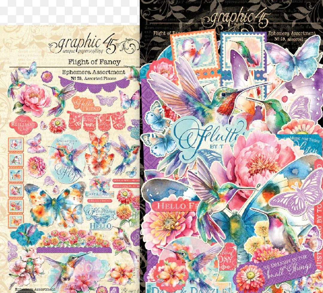 Vibrant and beautiful die-cut pieces with butterflies, flowers, and birds.
