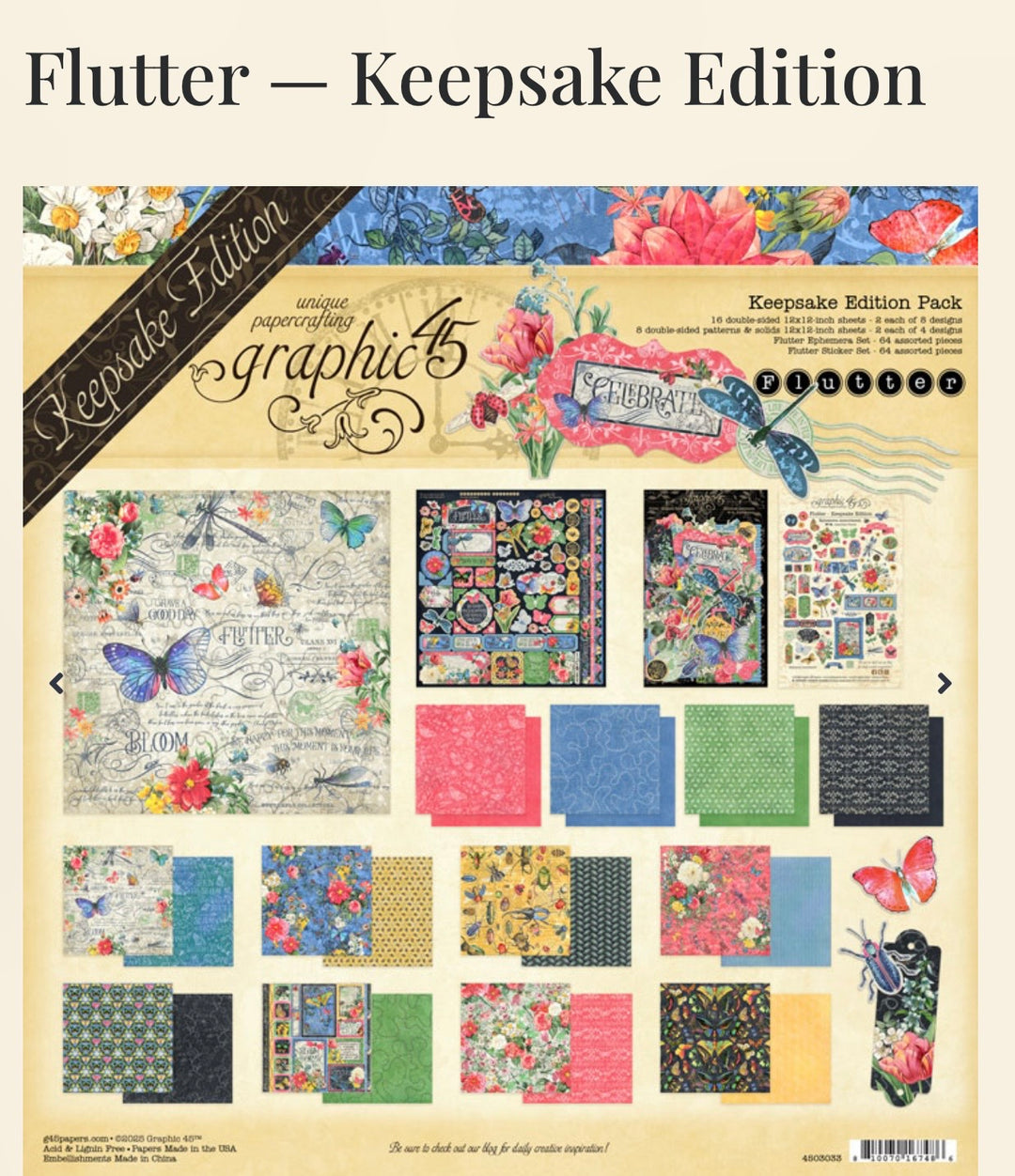 graphic45 Keepsake Editions and Kits