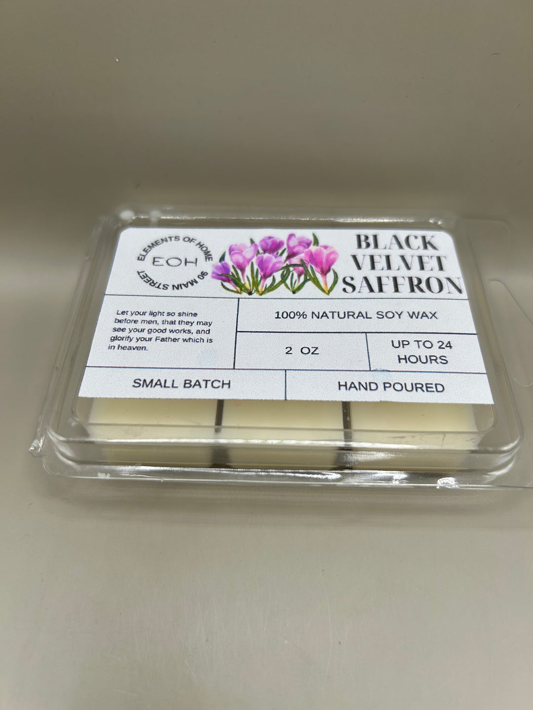 Black Velvet Saffron Candles