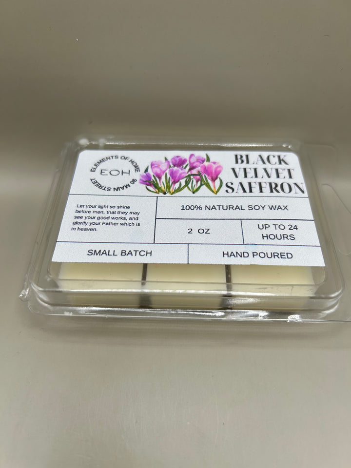 Black Velvet Saffron Candles