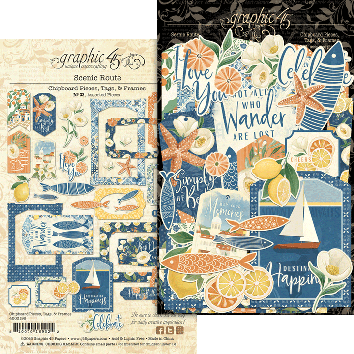 graphic45 Chipboard Embellishments