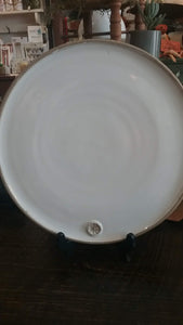 Large Farmhouse White Serving Plate