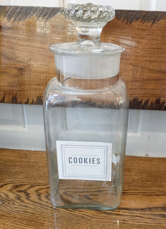 VIntage Glass Cookie Jar