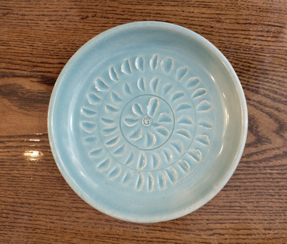 Sky Blue Garlic Plate